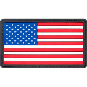 Нашивка PVC/ПВХ с велкро "Флаг США" размер 75х45 цветной